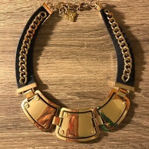 BCBG Gold leather choker